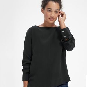 Everlane clean Silk Boatneck Blouse